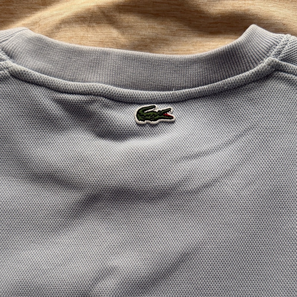 René Lacoste Light Blue Crewneck Sweatshirt for Women - Picture 8 of 9